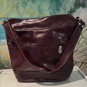 Marino Orlandi Large Rich Brown Leather Shoulder/Bucket Bag
